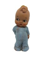 Vintage Rubber Kewpie Squeaker Toy Doll Blue Outfit 6" Collectible - €16,36 EUR