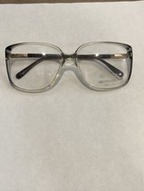 VTG New Europa Marcus Model Translucent Gray &amp; Gold Plastic Glasses 56-18-140 - £18.69 GBP