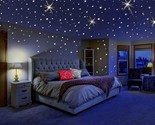 Glow In The Dark Stars For Ceiling Or Wall Stickers - Glowing Wall Decal... - $22.79