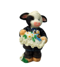 Vintage Enesco Marys Moo Moos 1995 Ring Bearer Wedding Cow Figurine 167568 w/Box - $10.88