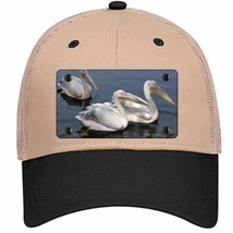 Pelican Three On Water Novelty Khaki Mesh License Plate Hat - £22.85 GBP