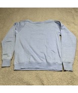 Russel Carolina Sweatshirt X-Large V-NeckSpell Out Baby Blue Soft Cozy New - £12.06 GBP