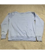 Russel Carolina Sweatshirt X-Large V-NeckSpell Out Baby Blue Soft Cozy New - $21.11 CAD