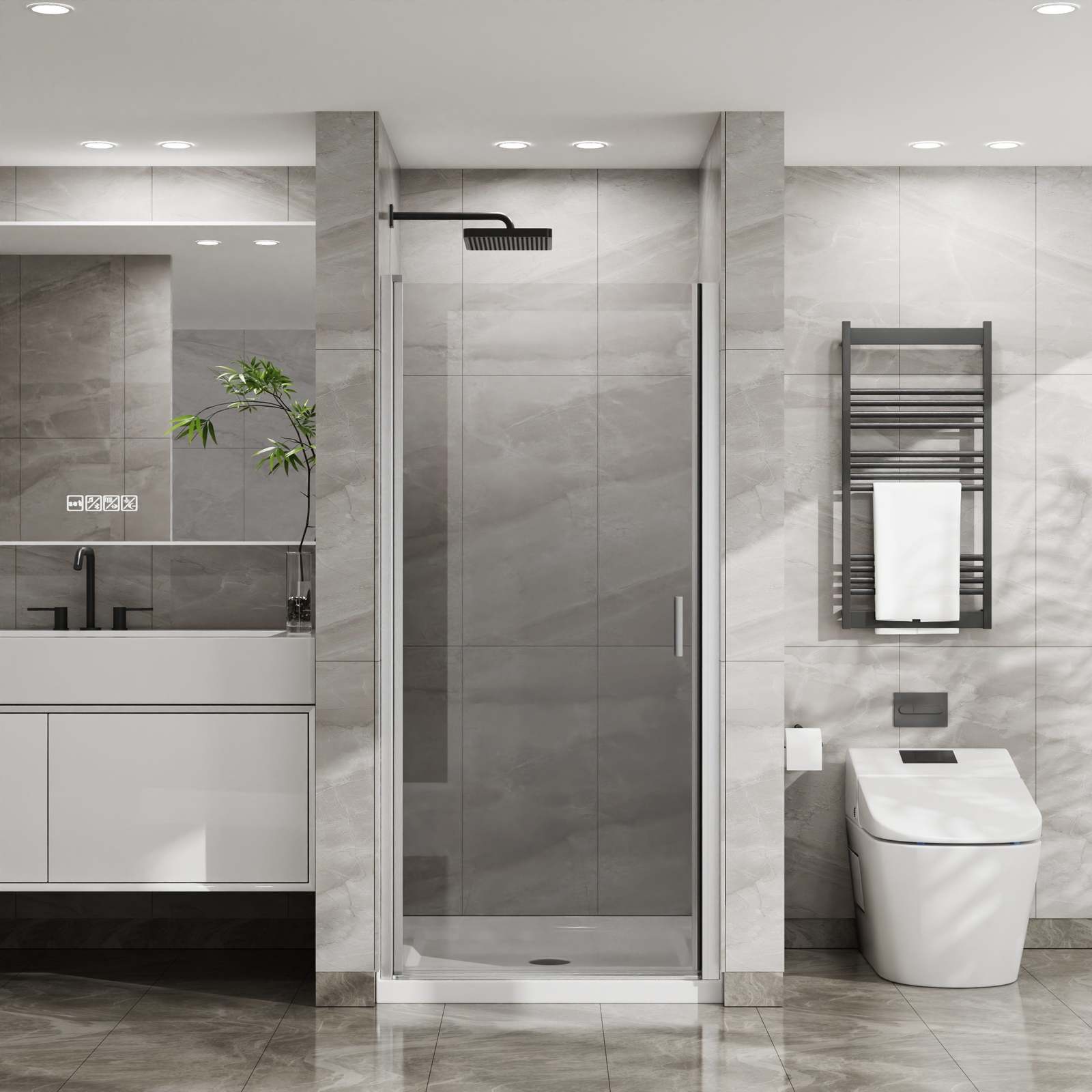 Goodyo 34x72&quot; Pivot Shower Door - Chrome - $298.99