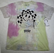 Neff World Happy Face Wave Tie Dye Multicolor Graphic Men&#39;s T-Shirt Size XL - $16.34