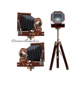 Vintage Wooden Camera Decorative Retro Movie Foldable Camera Replica Sho... - $150.93 CAD