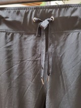 Marika Womens Black Polyester Flat Front Pull On Drawstring Yoga Pant Si... - $33.00
