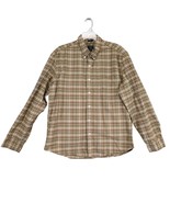 J Crew Flex Oxford Men&#39;s XL Slim Brown Check Button Down Long Sleeve Shi... - $30.02 CAD
