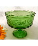 1280 Antique E.O. Brody Company Forest Green Glass Comport - £9.49 GBP