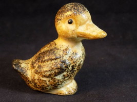 Vintage Ceramic Stone Duckling 2 Inch Tall Speckled Baby Duck Super Cute! - £5.54 GBP
