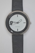 Nine West 40mm Dial Quartz watch w/Black leather band New Battery GUARANTEED - £15.49 GBP