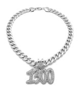 Iced Polo-G 1300 Pendant 11mm/18&quot;,20&quot;,24&quot; Cuban Chain Hip Hop Necklace R... - £18.56 GBP+