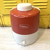 Vintage Red Coleman Thermos Jug Water Carrier Holder Made In USA - £54.37 GBP