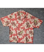Tommy Bahama Hawaii Ukulele Button Up Camp Shirt Mens Extra Large 100% Silk - €37,64 EUR