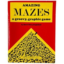 Amazing MAZES A Groovy Graphic Game by Brightfield 1973 1st Edition Pape... - $46.75