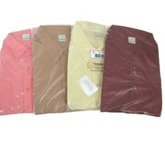  NEW Haband Mesh Button Up Shirt Men&#39;s L XL Red Yellow Brown Pink Short Sleeve - £11.78 GBP