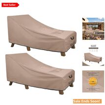 Waterproof Heavy Duty Patio Lounge Chair Cover - 2 Pack for 80L x 28W Fu... - $130.63