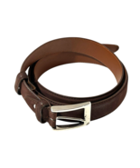 Ermenegildo Zegna Made In Italy MCM Brown Genuine Leather Men Belt 95/110 - $2,859.48 MXN