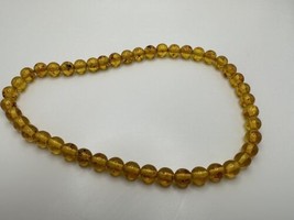 Vintage Genuine Natural Lemon Honey Amber Necklace 17” X 9mm - £118.70 GBP