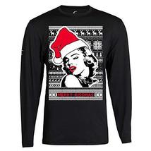 G&amp;II Men Women&#39;s Christmas Long Sleeve Xmas Gift Unisex Black Marilyn Monroe (L) - £18.10 GBP