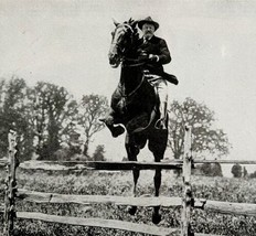 Theodore Roosevelt Horseback Jumping Print 1919 President Collectibles DWEE30 - £19.66 GBP