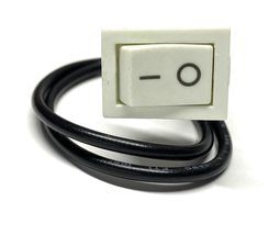 Zing Ear ZE-200 Mini Rocker Switch On-Off White 10A 125VAC with 6&quot; Lead - £10.22 GBP