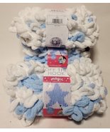 (3 Ct) Lion Brand Yarn Off The Hook Magic &quot;Star&quot;  Baby Blue &amp; White 3.3 Oz - $602.98 MXN