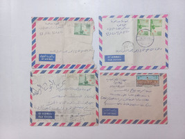 Saudi Arabia  set of 4 rare cover letter envelope Saudi - Cairo  1979-1987 - $15.52