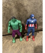 Incredible Hulk &amp; Captain America Action Figure 6 Inch Marvel Hasbro SA ... - $29.57 CAD