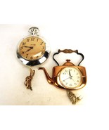 Lot of 2 Vintage Novelty Wall Clocks, Non-Working, For Parts or Repair, ... - €20,96 EUR