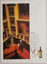 1961 Print Ad Seagram&#39;s V.O. Canadian Whiskey Butler in Mansion with Paintings - £11.31 GBP