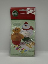 New Wilton fun pik Christmas holiay snowman gingerbread cupcake picks R1 - £2.32 GBP