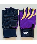 new Leather Workout / weight lifting/ Gym Exercise Training gloves Purpl... - $33.80 CAD