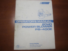 Echo PB400E Manual Echo Power Blower PB-400E Operator&#39;s Manual - $14.99