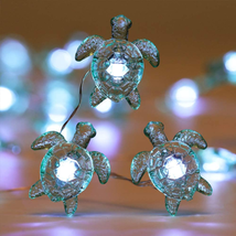 Sea Turtle Decorative String Lights, 18.7 Ft 40 LED USB Plug-In Silver Copper Wi - £16.43 GBP