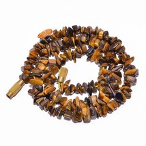 Natural Tiger Eye Gemstone Uncut Smooth Beads Necklace 4-11 mm 17&quot; UB-7892 - £7.68 GBP