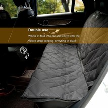 Pet Dog Seat Cover Rear Back Car Travel Waterproof Bench Protector Luxury-Black - £32.75 GBP