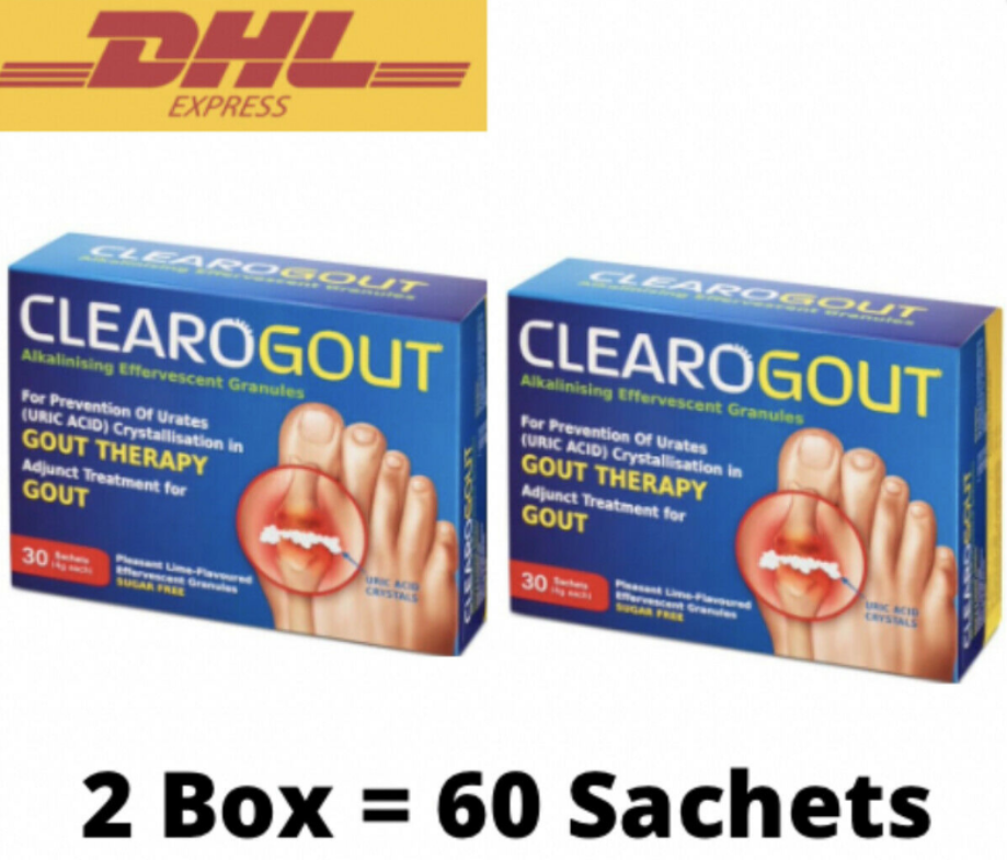 2X CLEAROGOUT Gout Therapy (30 sachets) Prevent Urates Uric Acid Crystallisation - $72.80