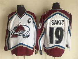 Avalanche #19 Joe Sakic Jersey Old Style Uniform White - £37.20 GBP