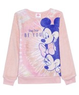 MSRP $35 Big Girls Mickey and Minnie Cozy Pullover Sweatshirt Size Small - $24.75