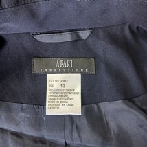 Apart Impressions Women's Blue/White 3-Button Blazer Jacket Size 12 image 4