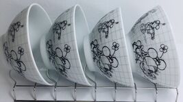 4 Disney Cereal Bowls Sketchbook Soup Minnie Mouse Snack Ceramic Dishes New - €33,96 EUR