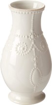 8&quot; Fluted Vase, 1.85 Lb, Lenox White French Perle - £32.83 GBP
