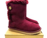 Koolaburra by UGG Jordina Suede Button Boots- Zinfandel, US 5M - $39.59