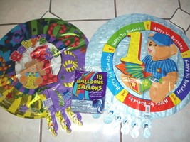 Happy 1st Birthday Party Mylar Balloons Baby Bears With Blue Latex And W... - $11.87