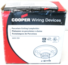 New Cooper Porcelain Ceiling Lampholder  Light Socket 660W 4-Terminal #659 - $176.77 MXN