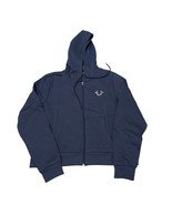 True Religion 600017 Circular Zip Hoodie Sweatshirt Dress Blue Size XXL New - $821.64 MXN