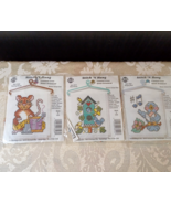3 NMI Counted Cross Stitch Kits Stitch &#39;N Hang Ornaments Mouse, Birdhous... - $8.10 CAD