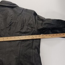 Worthington RN#93677 Women's Black Genuine Leather Full Zip Jacket Size Medium image 8