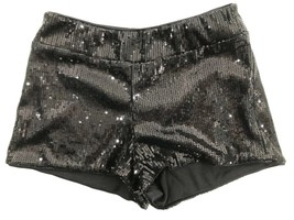 FOREVER 21 Women&#39;s Short Pants Black Sequence Dance Stage Stretch Zipper M $45 - £21.57 GBP